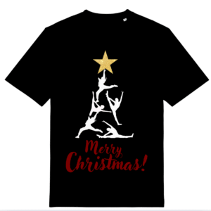 Laste T-Särk, must. Merry Christmas 1